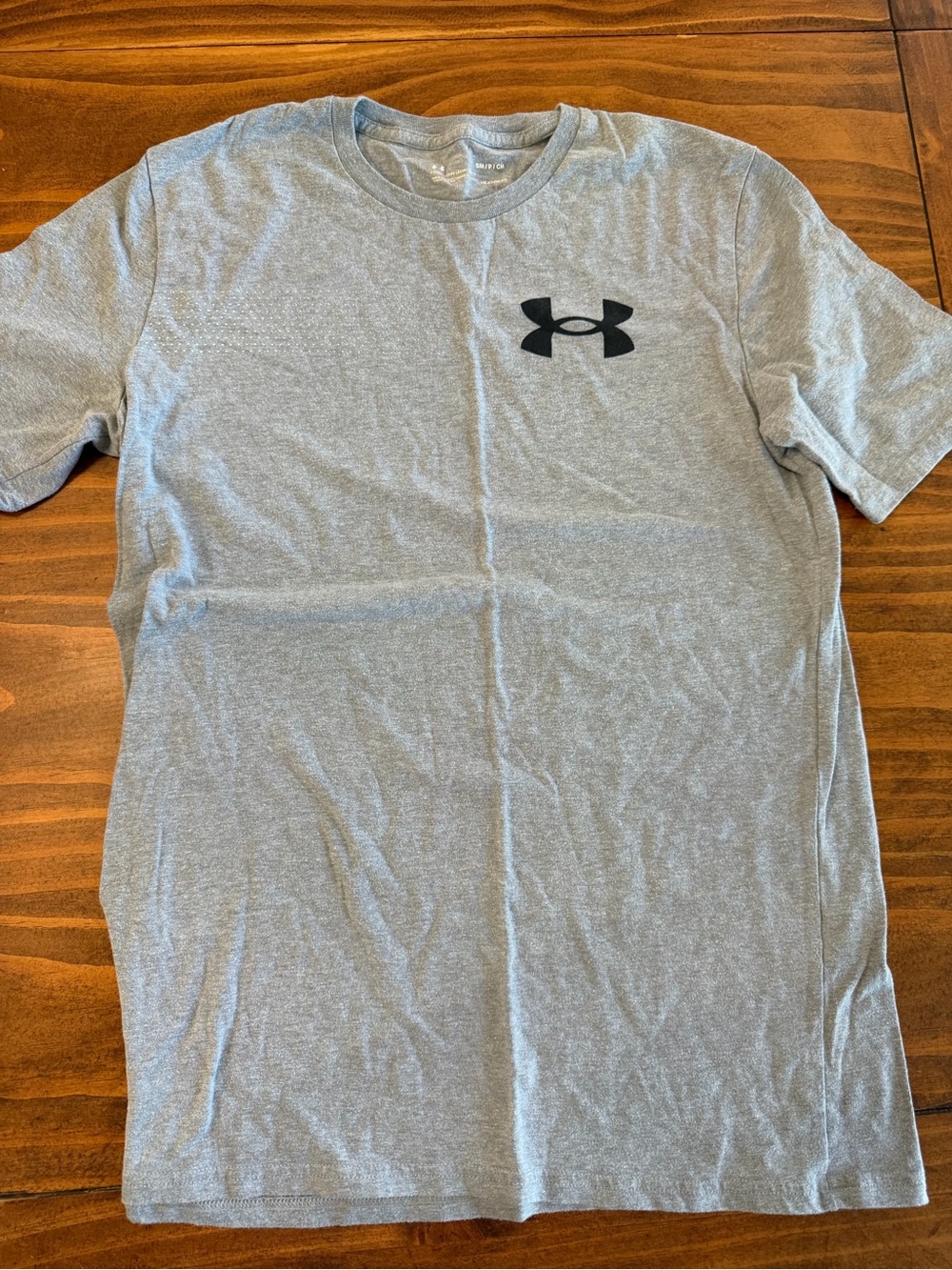 Under Armour Men’s Small Gray Short-Sleeve Tech Tee with Black Logo